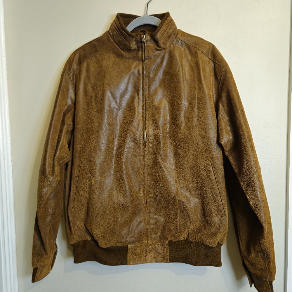 Flavor Leather Brown Bomber F19 Army Air Force Jacket Mens Size Large